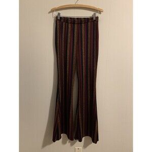 Altar’d State Womens Pull On Flare Leg Knit Pants Size Small Bell Bottom Striped